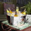 Double Wall Hammered and Polished 2 qt. Beverage Tub