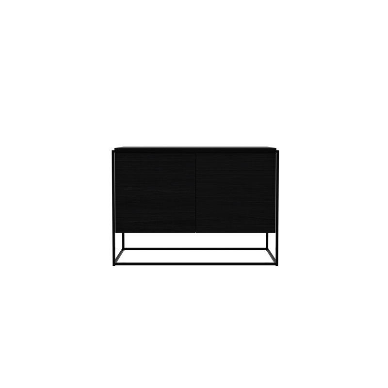 Monolit 43.3'' W Solid Wood Server, Black/Black Brush