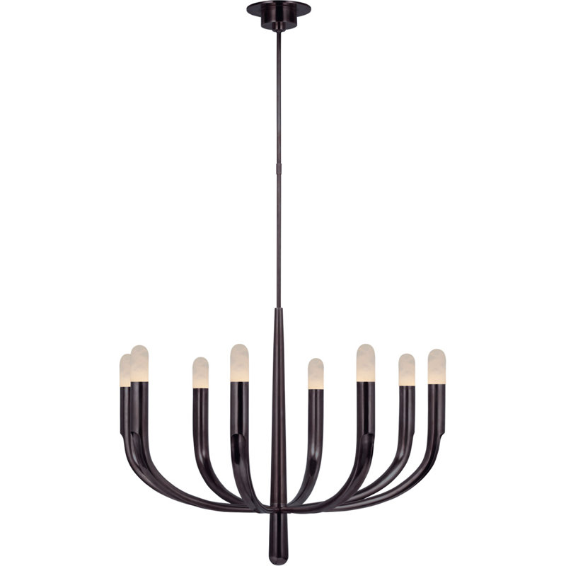 Kelly Wearstler Large Chandelier, Polished Nickel, White