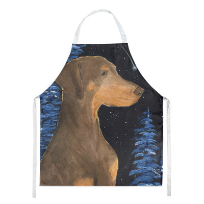 Tablier doberman starry night