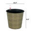Jardinière ronde naturelle de 10,2 po - Système d'arrosage automatique pour l'intérieur et l'extérieur-797496524