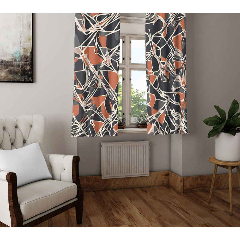 Semi Sheer Curtain Pair, 40" W x 82" L