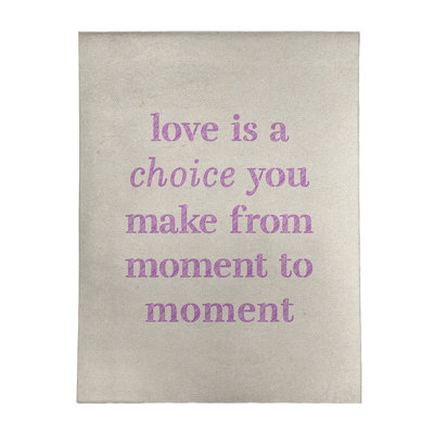 Tapis de l’amour manuscrit est un en poly-chenille choice quote