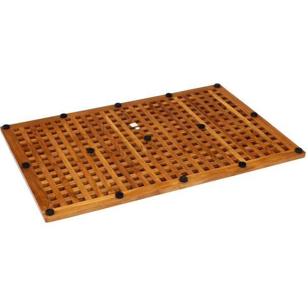 AquaTeak Grate Kitchen Anti-Fatigue Teak Floor Mat