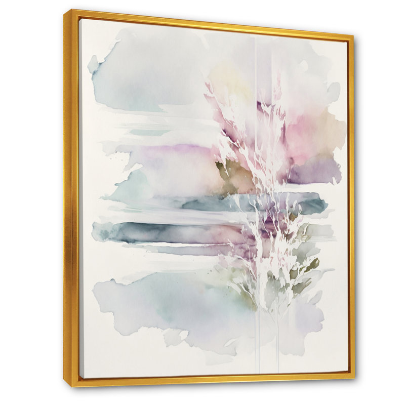 «Quietude in Mute Pastel V», reproduction sur toile, H 32 po x l 24 po x P 1 po, Toile avec cadre flottant or