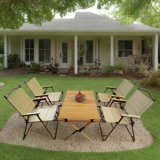 Multi-Function Foldable And Portable Dining Set, 1 Dining Table & 4 Folding Chairs, Indoor And Outdoor Universal