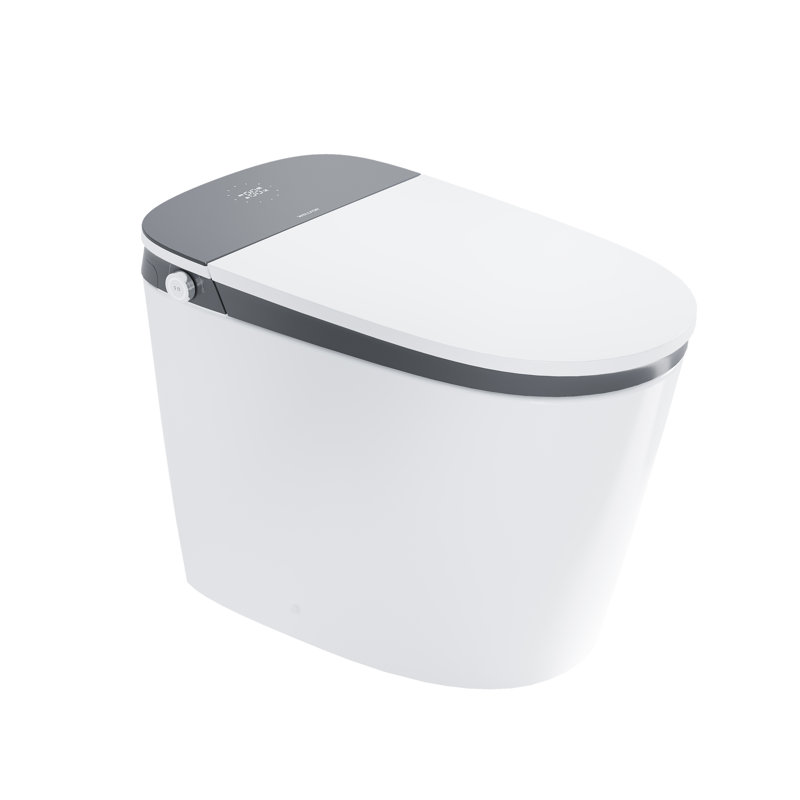 Smart Toilet with Built-in Tank, Auto Open/Close Lid, Heated Seat,Auto Flush And Multiple Wash Function(Remote Included)
