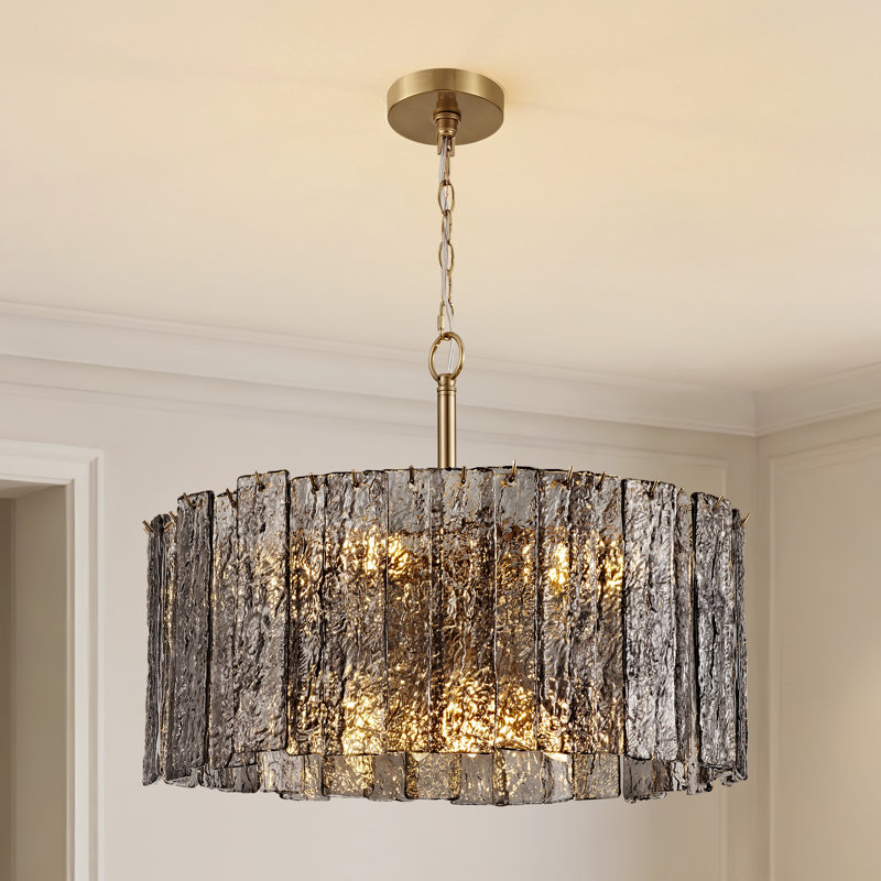 Lustre tambour 24 lumières 8 lumières à intensité variable