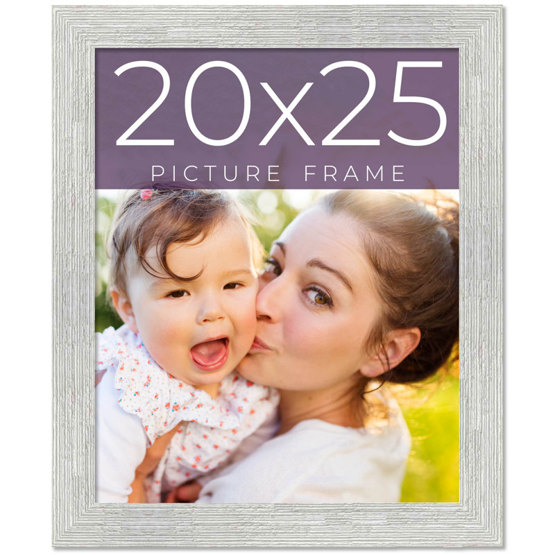 Cadre photo en bois massif Matiza, Blanc, 20 po x 25 po