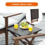 Chaise longue inclinable en acacia avec coussins et table de 28 po MOVICO