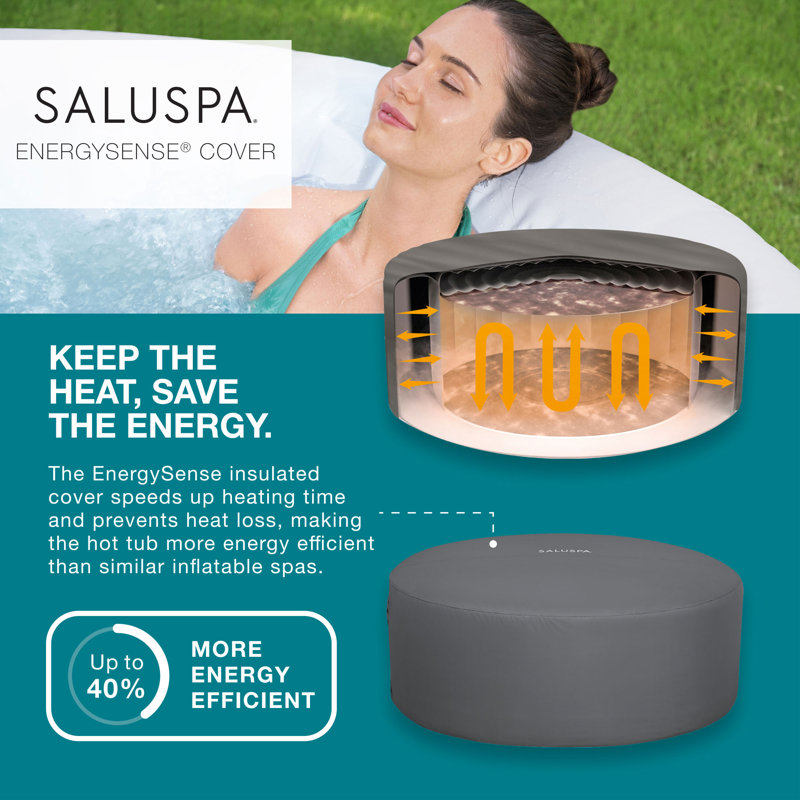 Bestway SaluSpa Aruba 3-Person Gray Inflatable Hot Tub with AirJets