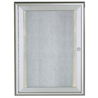 LED Lighted Enclosed Wall Mounted Bulletin Board -  AARCO, LOWFC2418