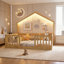 Lit sur pied avec rails de sécurité, conception Montessori en bois pour enfants-880774911-880774908