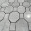 11" x 11" Marble Octagon and Dot Mosaic Floor Use Tile