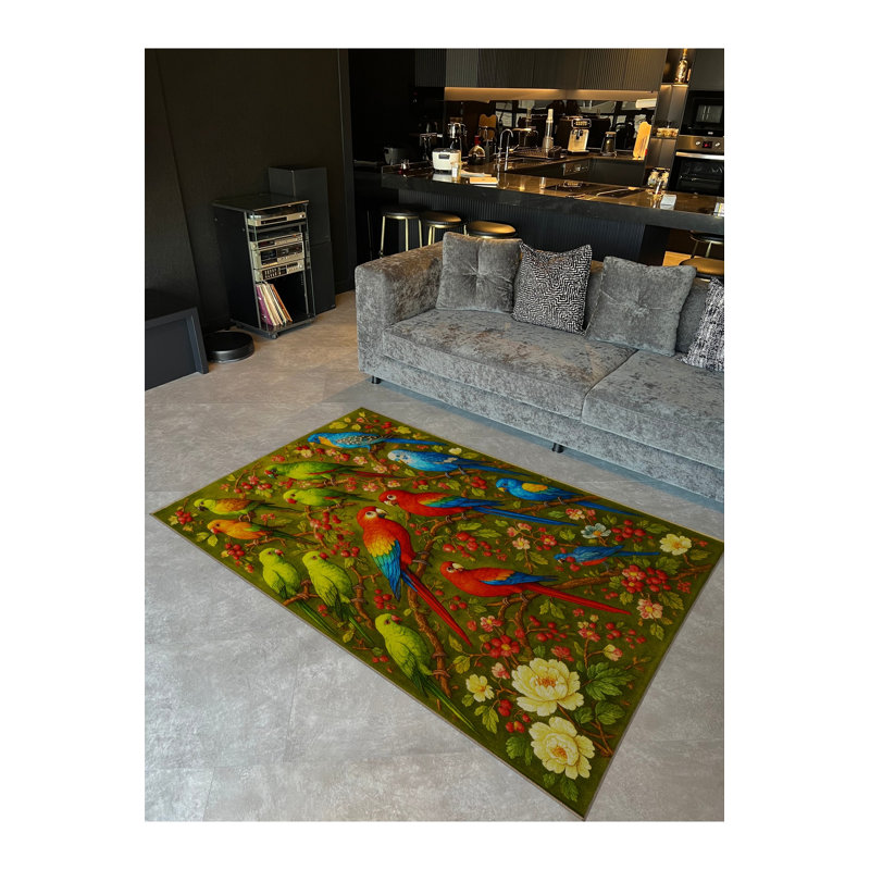 Tapis beige tissé traditionnel Mosso, 3'3" x 6'7"