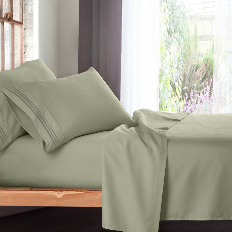 Ensemble de draps Setaluna, Très grand, Sauge vert