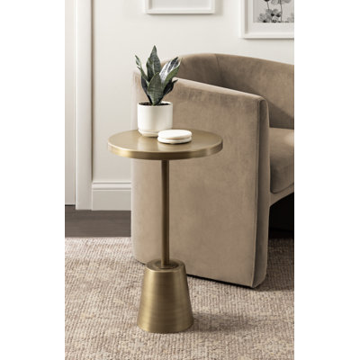 Table d'appoint ronde en métal Searles
