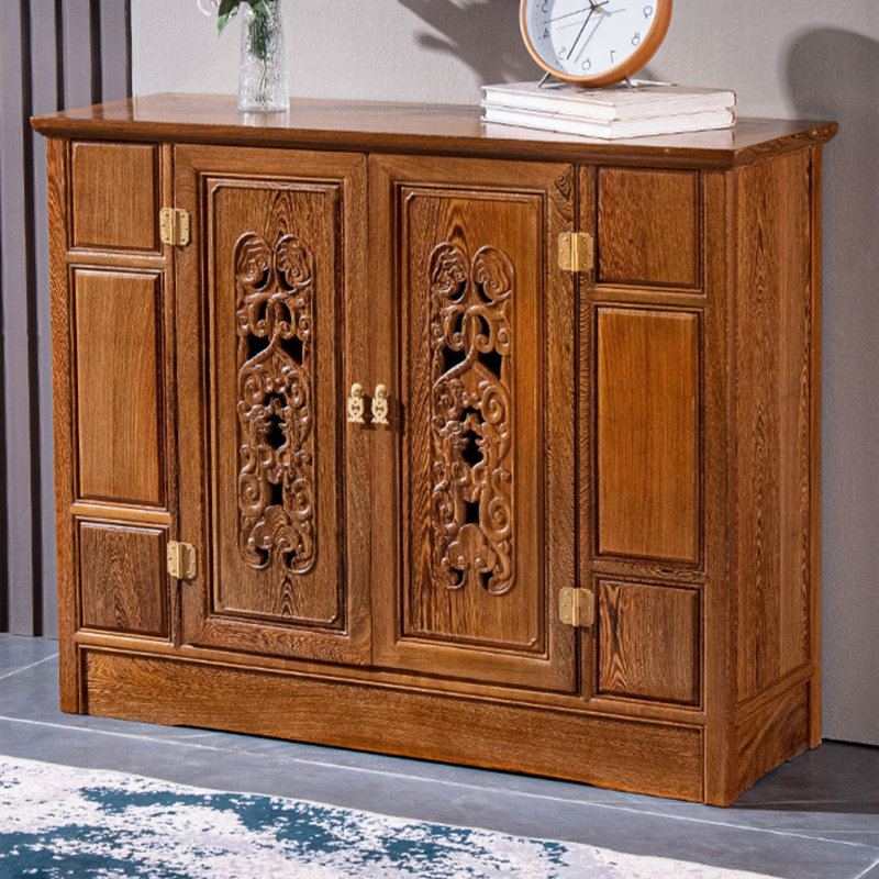 15 Pair Solid Wood Shoe Storage Cabinet