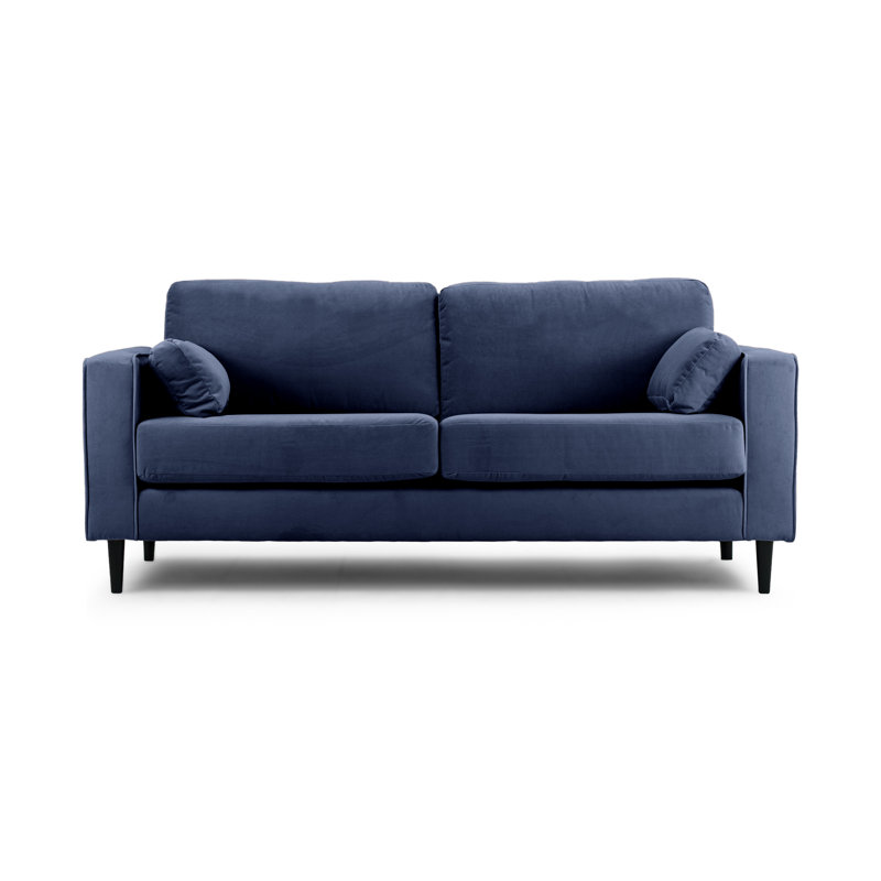 Millerville Velvet Sofa, Navy, 93"H x 140"W x 93"D