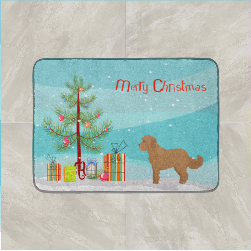 Tapis pour salle de bain chinois, Cockapoo brun clair