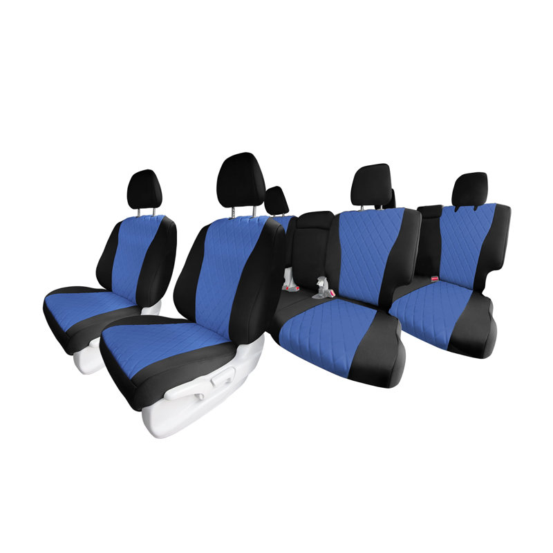Neoprene Car Seat Covers Full Set Custom Fit for 2016 to 2022 Honda Pilot, Blue