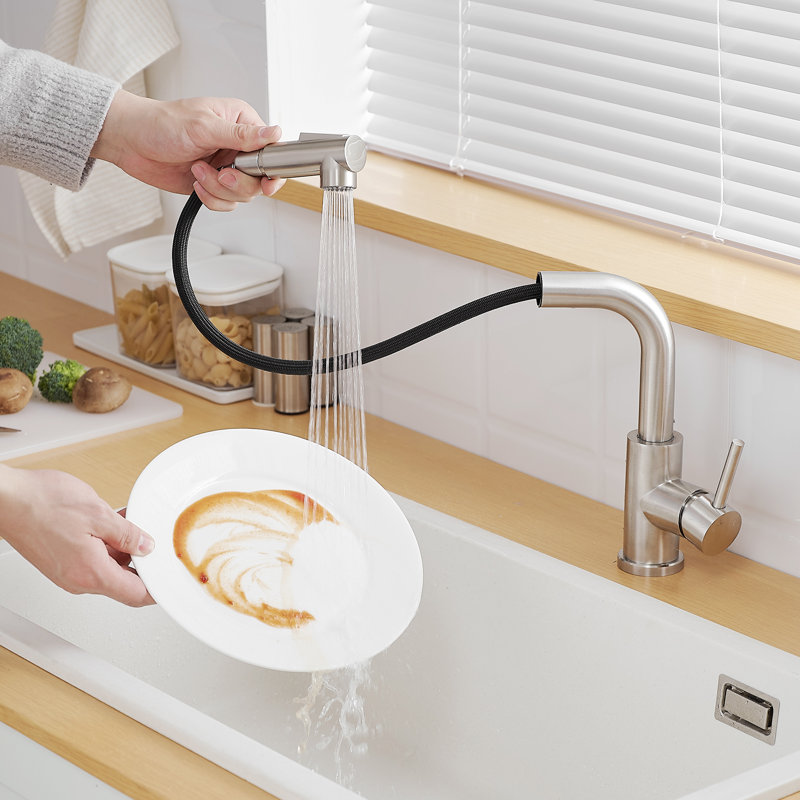 Pull Down Kitchen Faucet, Brushed Nickel