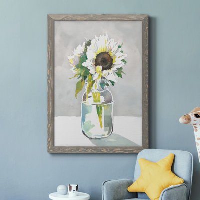 Tournesol I - peinture sur toile encadrée