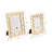 4 and 5" Gomez Gold Resin Rectangle Photo Frames, 10"H, Set of 2