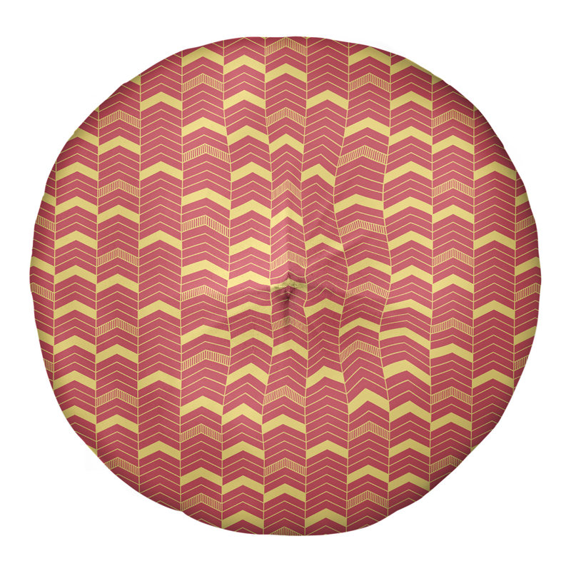 Coussin Rhonda, 30 po x 30 po, Rouge / jaune