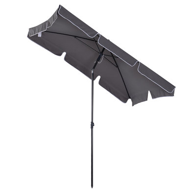 Claude 49.2'' x 79.2'' Rectangular Tilt Beach Umbrella