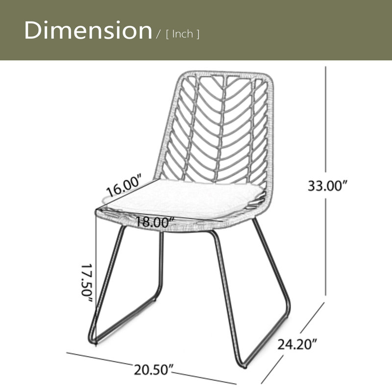 CHAISE, 2PCS avec 2 coussins