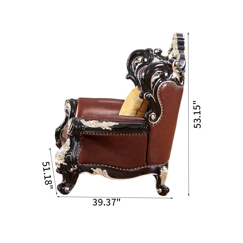 Fauteuil de luxe en cuir véritable American