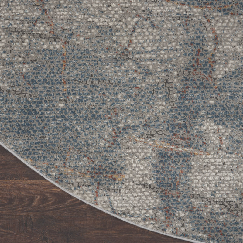 Abstract Indoor Rug, Round 5'