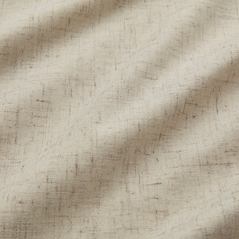 Leming 100% Waterproof and Blackout Solid Color Polyester Linen Textured Grommets Curtains Panel, 52" W x 84" L, Tan