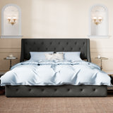 Brij Upholstered Wingback Storage Bed