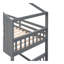Twin Over Twin House Bunk Bed With Ladder, Wood Bed-Grey
