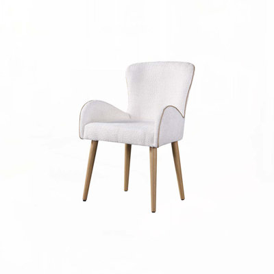 Ensemble de chaises de salle à manger rembourrées avec dossier et accoudoirs Boucle