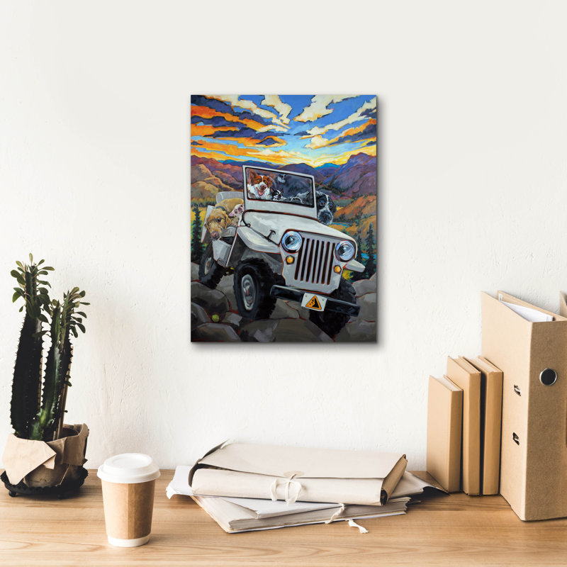 «Watch For Falling Rocks» par CR Townsend, H 16 po x l 12 po x P 0,75 po