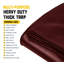 Bâche en polyéthylène robuste Maroon 20 mil, imperméable, résistante aux rayons UV-100542382