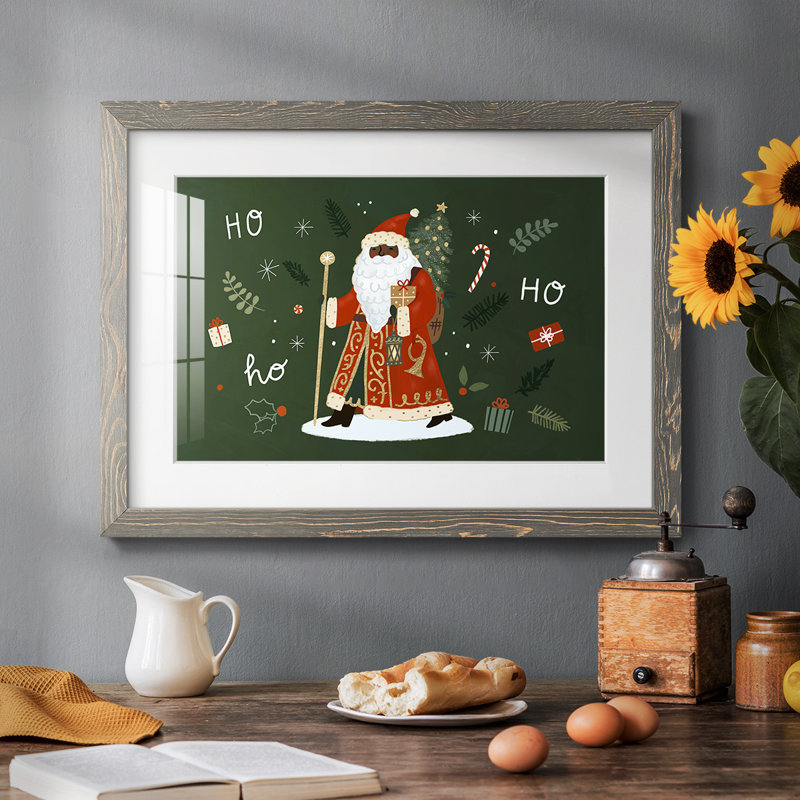 Little St. Nick Collection A, reproduction encadrée sur papier, Gris, H 14 po x l 20 po x P 1,5 po