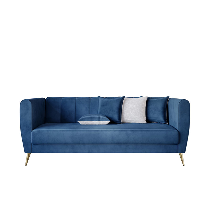 Palmieri 72'' Velvet Sofa, Blue