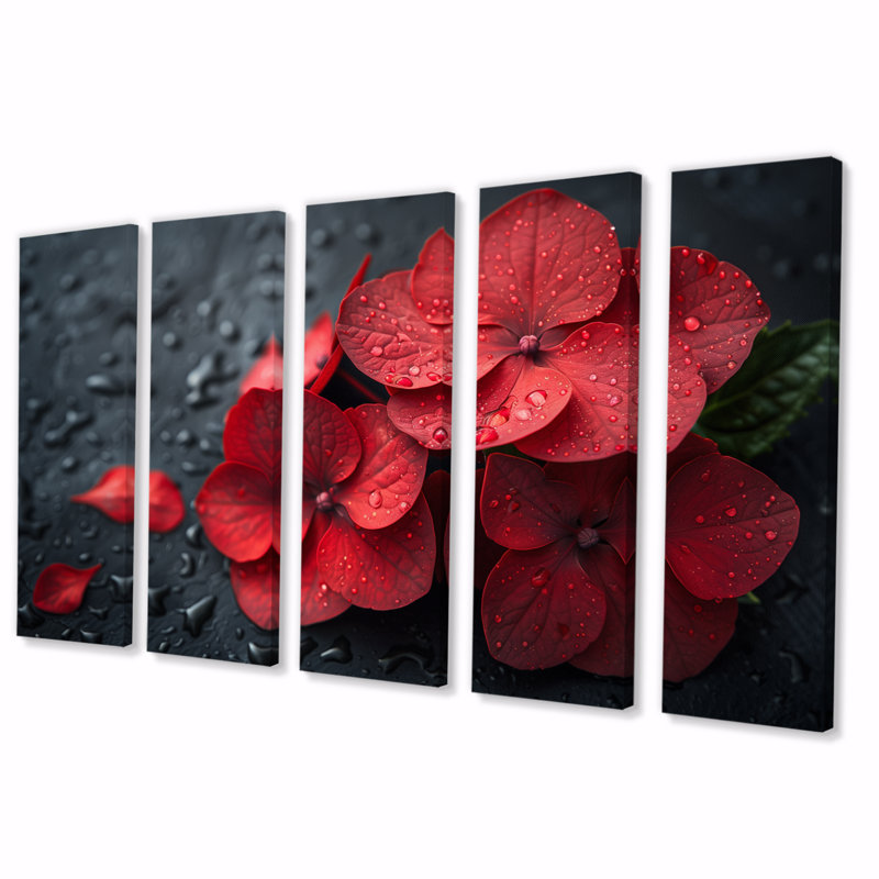 Salazar - Hydrangea Canvas Art Set, 28" H x 60" W