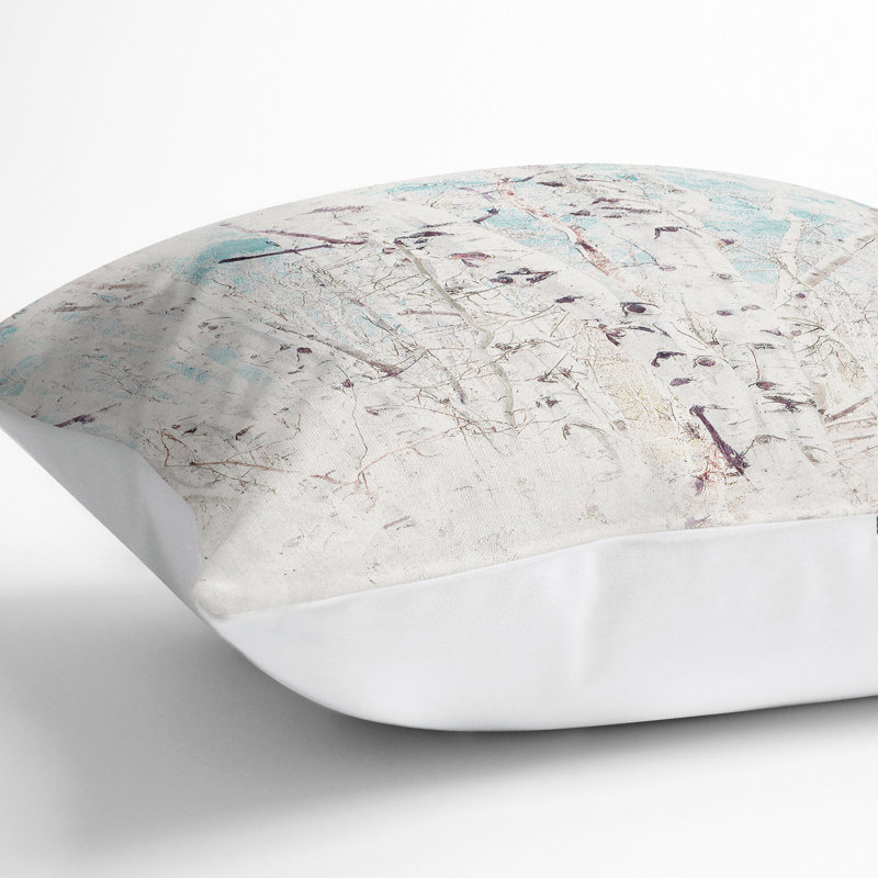 Floral Square Throw Cushion, White, 55cm H x 55cm W x 20cm D