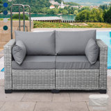 Colell Outdoor Furniture Loveseat Patio 2 Seater Couch Small Sofa No-Slip Cushions Pillows Waterproof Cover