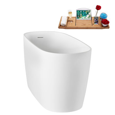 Baignoire autoportante, plateau, drain en nickel brossé 47 po Streamline G-98-366-BNK Streamline