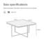 Table basse carrée à pieds croisés Blaik