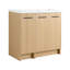 Meuble-lavabo 36 po avec lavabo en résine et armoire modulaire à trois portes (deux portes + une porte)