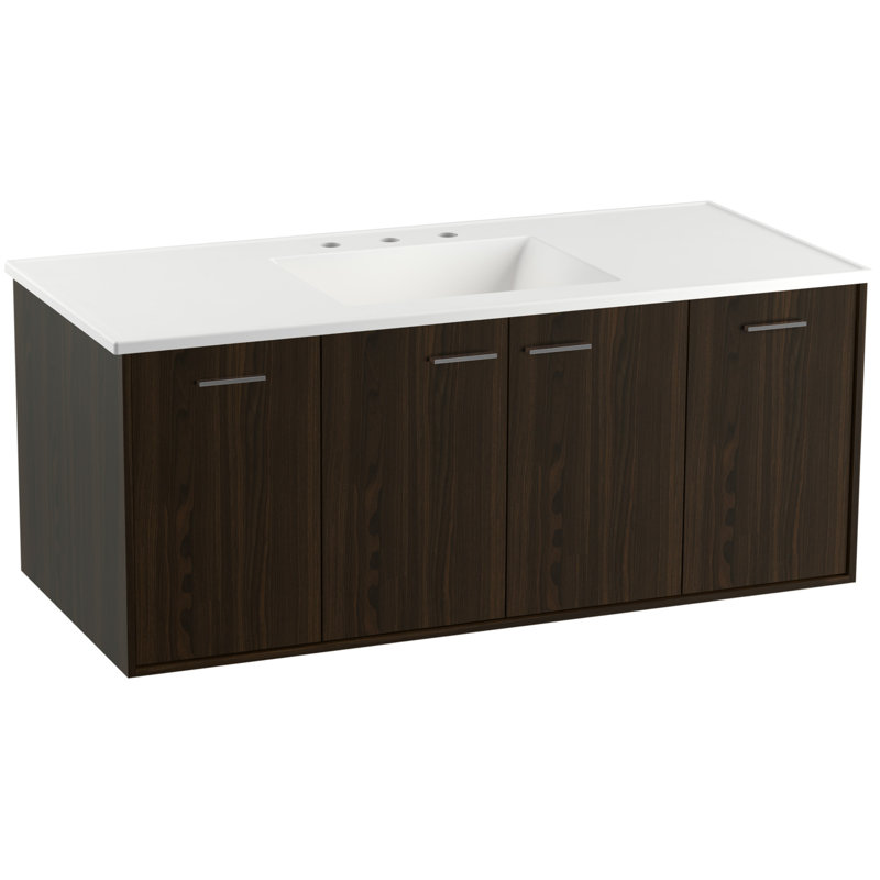 Base de meuble-lavabo mural simple 48 po Jute®, Jersey chêne