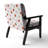Brown Circle Dots - Upholstered Patterned Accent Arm Chair