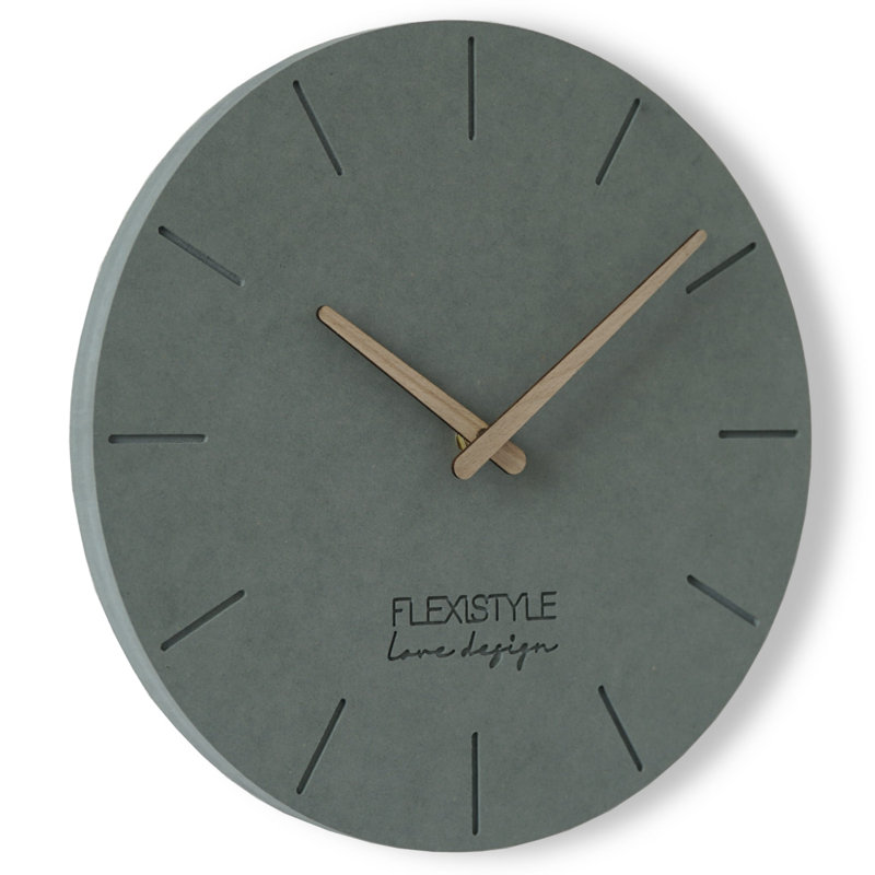 Eko Solid Wood Wall Clock, Grey